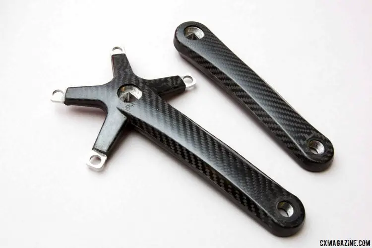 Zipp ventured into carbon fiber cranksets, including manufacturing them for Campagnolo briefly. © Cyclocross Magazine