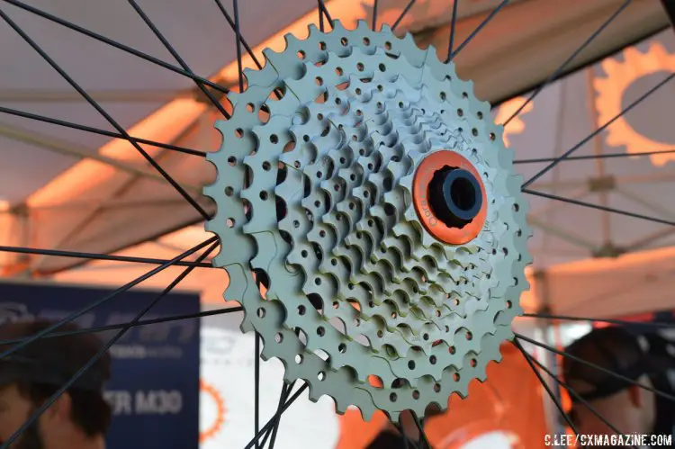 Praxis also introduced a new 10 speed 11-40 wide range cassette for those who are still using 10 speed systems. It is said (by Praxis Works) to work with 10 speed SRAM and Shimano long cage derailleurs.  © Cyclocross Magazine