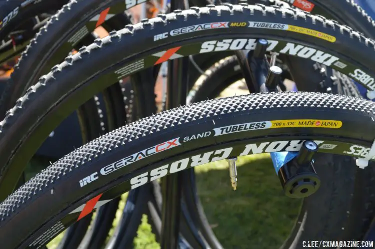 IRC of Japan released the new SeracCX Sand and SeracCX Mud tubeless clincher tires in 32C size. Designed for 'cross, they will be available in July this year. The Sand looks to be a great choice for fast mixed terrain rides as well. © Cyclocross Magazine