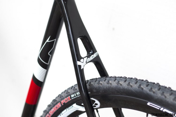 Ridley’s thin seatstays surround the Clement PDX tubulars of our supplied test model.. © Cyclocross Magazine