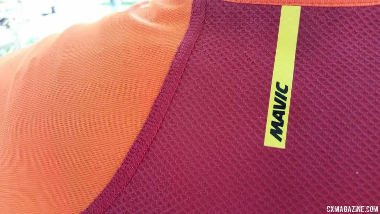 Mavic's new Ksyrium road line includes clothing, with this new 2016 Kysrium jersey that kept us dry in 85 degree Wyoming heat. © Cyclocross Magazine