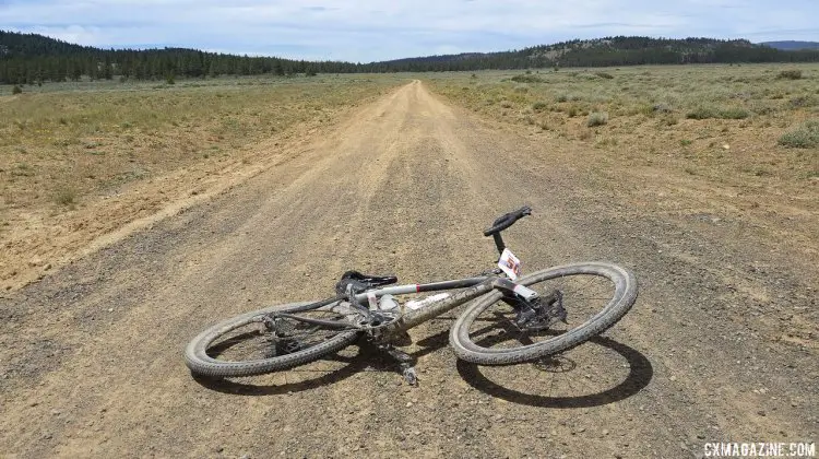 It's a long way home. The view from the second aid station at mile 40. 2015 Lost and Found gravel race. © Cyclocross Magazine