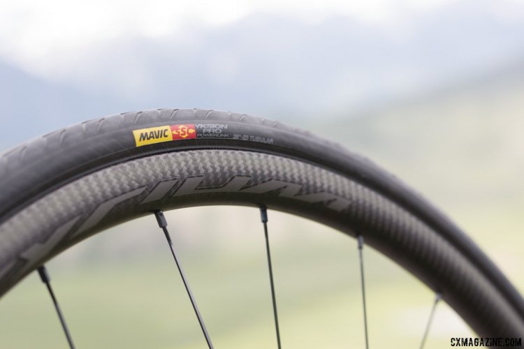 Mavic's new Ksyrium road line also features a new 25mm deep Pro Carbon SL clincher and tubular wheelset, which will retail for $2199 and $2399, respectively. © Cyclocross Magazine
