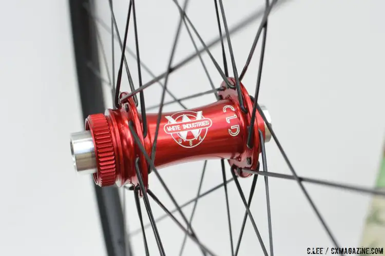 The WTB KOM Tubeless Wheelset with White Industry Hubs. © C. Lee / Cyclocross Magazine