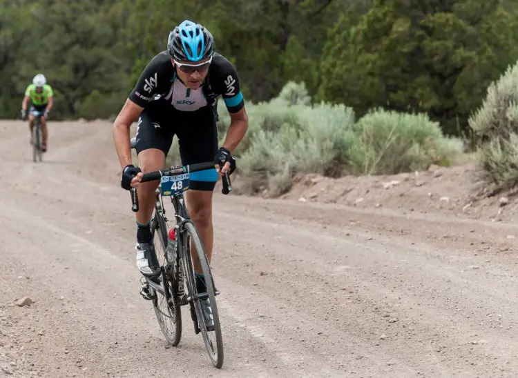 Danny Pate (Team Sky) showing how it’s done in the WorldTour on a road bike. Photo: Christopher See