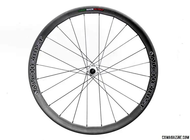 Alchemist's made-in-Italy tubeless carbon disc CX wheels. © Cyclocross Magazine