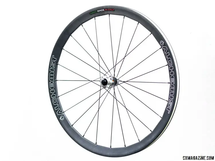 Alchemist's made-in-Italy tubeless carbon disc CX wheels. © Cyclocross Magazine