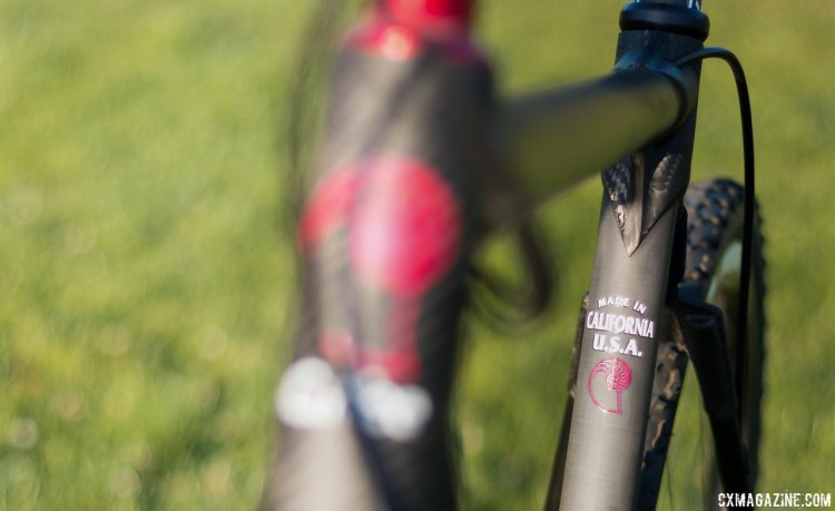 Not just designed in California, but made in California. Calfee Manta CX soft tail. © Cyclocross Magazine