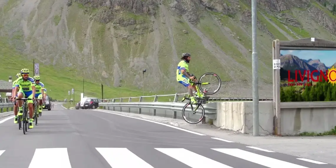 Vittorio Brumotti gives Tinkoff Saxo more to celebrate this July with his riding in Livigno