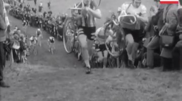 1973 Cyclocross World Championships in London's Crystal Palace. photo: AP video screenshot