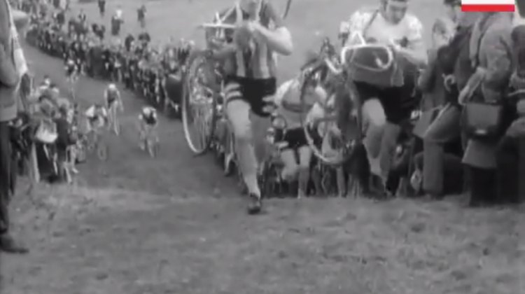1973 Cyclocross World Championships in London's Crystal Palace. photo: AP video screenshot