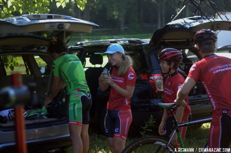 The team also had media training.  © Andrew Reimann / Cyclocross Magazine