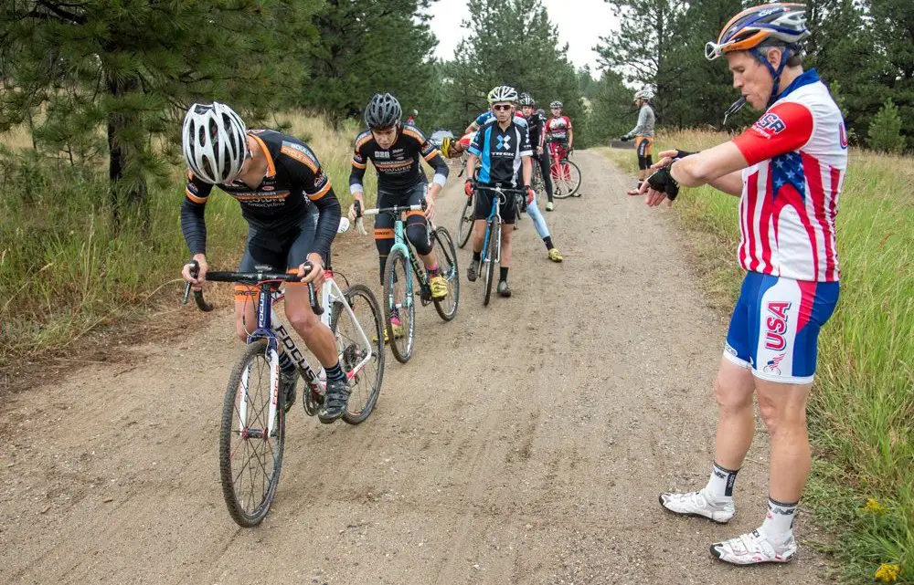 Hot Lap Competition. 15 second intervals. One lap. All out. Boulder Junior Cycling's Denzel Stephenson leads off. © Tom Robertson