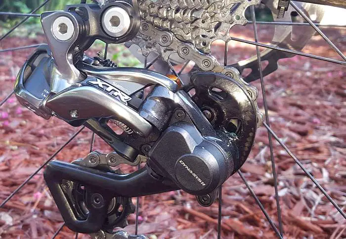 mountain bike derailleur on road bike