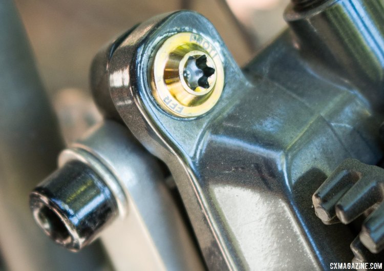 PROTI forged titanium disc brake caliper bolts. © Cyclocross Magazine