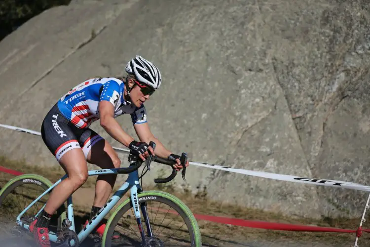 Compton takes the lead and gaps the field, but remains poised. Photo by Meg McMahon