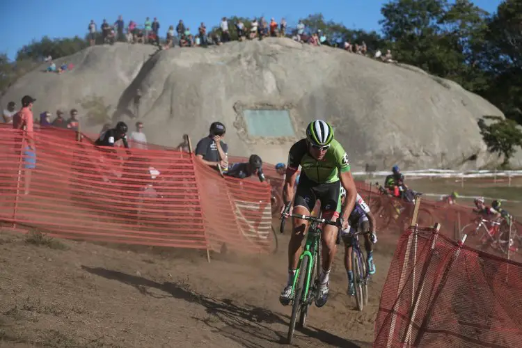 Trebon carves his way through the off-cambers. Photo by Meg McMahon