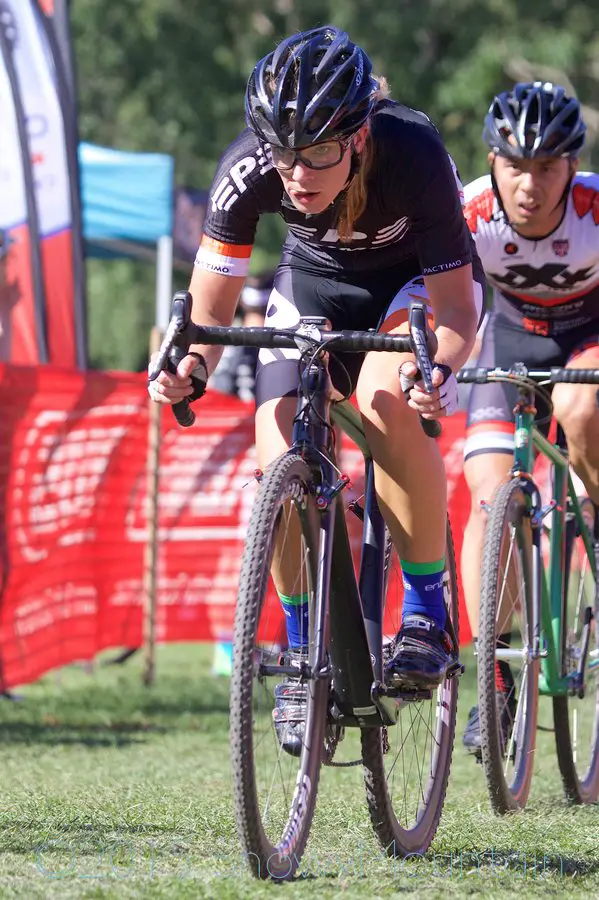 Defending women's state champion Sydney Guagliardo (Barrington, IL) raced in the Men's 1/2/3 because of a scheduling conflict.