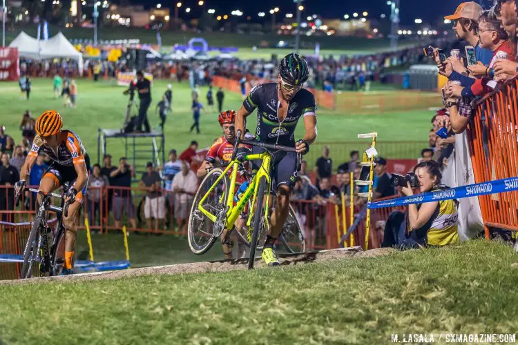 Nys led the biggest counterattack of the day, and spent a few laps in first place. © Matthew Lasala / Cyclocross Magazine