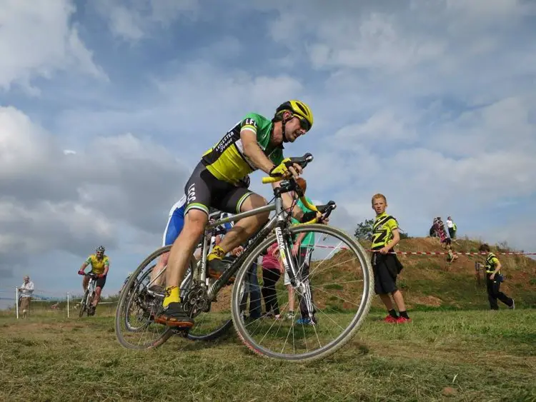 Andy Ward has already tackled the cyclocross course, but is learning how to contend with 3 Peaks as well. © Simon Askham