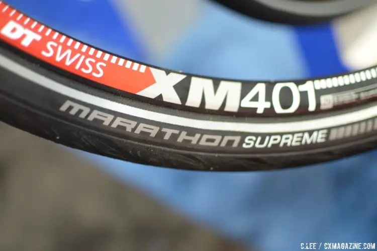 Schwalbe’s tubeless tires at Interbike 2015. © Clifford Lee / Cyclocross Magazine