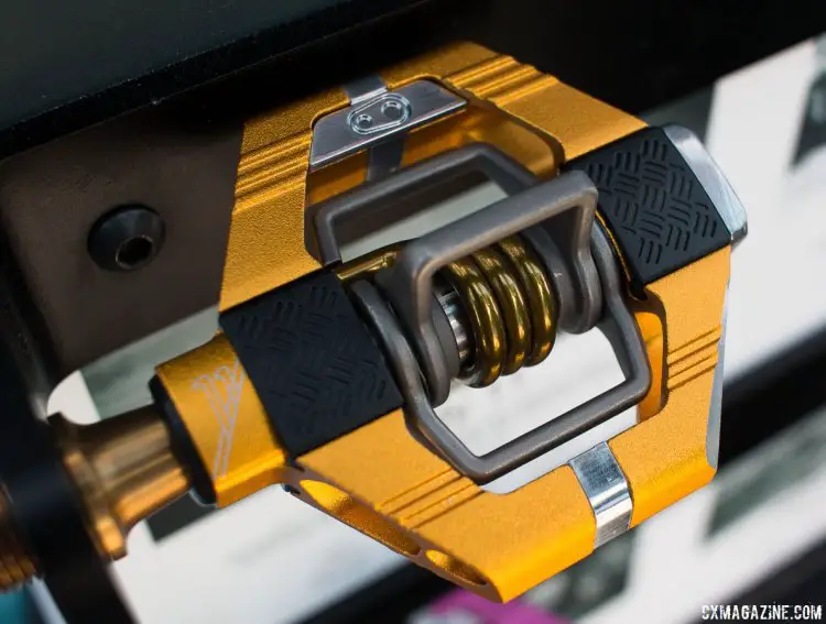 The new updated CrankBrothers Candy 11 pedals ga also inherit the same upgrades, with weigh-saving titanium wings and axle. © Cyclocross Magazine