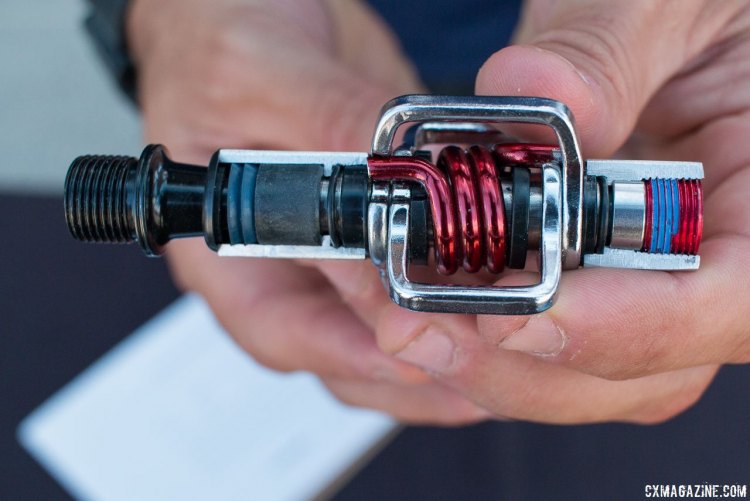 The new updated CrankBrothers pedals gain new seals and bearings. As seen at 2015 Interbike. © Cyclocross Magazine