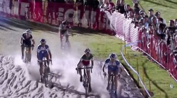 2015 CrossVegas World Cup sand pit. © Cyclocross Magazine