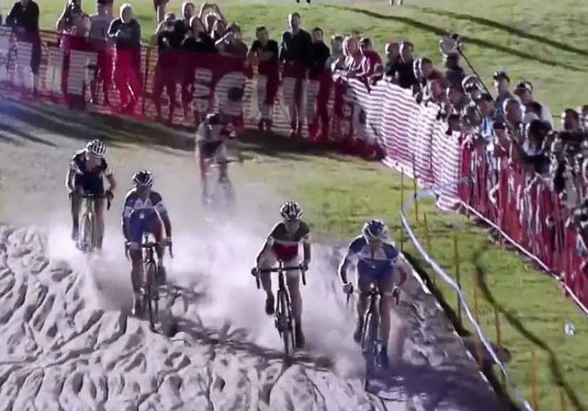 2015 CrossVegas World Cup sand pit. © Cyclocross Magazine