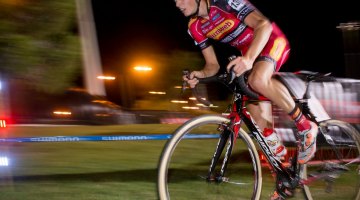 Vantornout led the charge halfway through the race, impacting the pace at the World Cup in CrossVegas. © Cyclocross Magazine