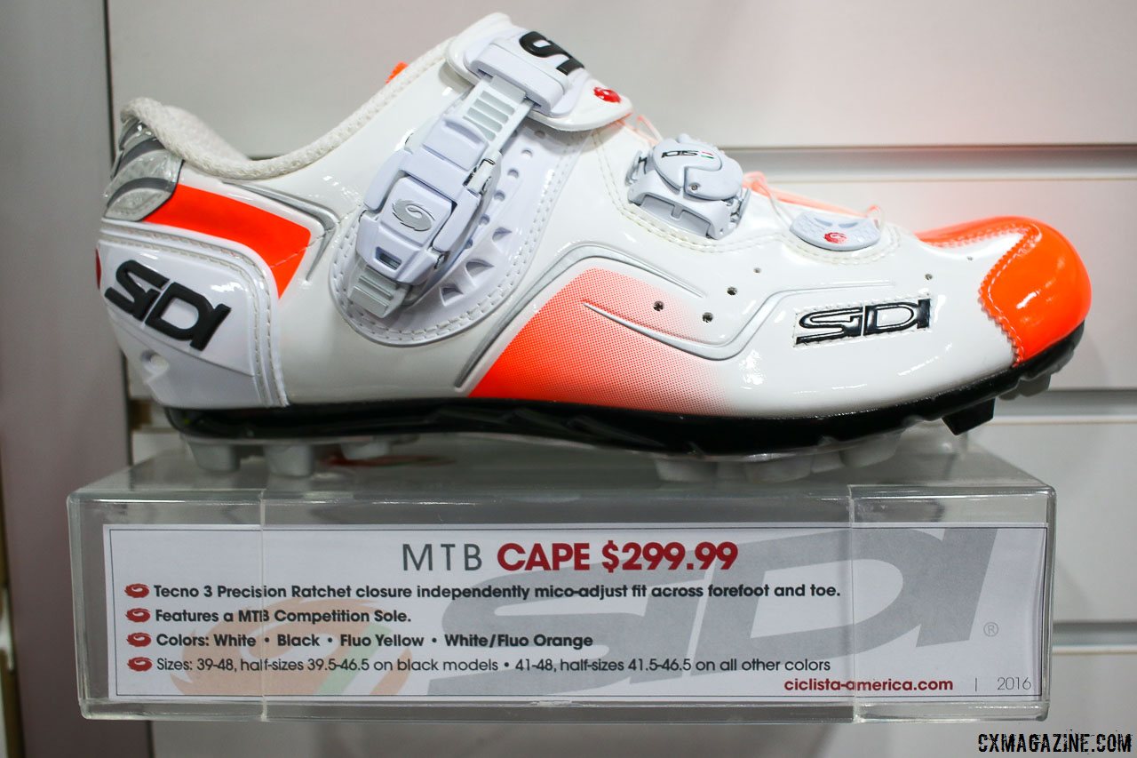 orange sidi cycling shoes