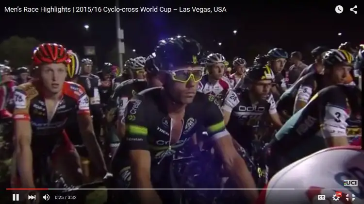 Sven Nys ready to start his last CrossVegas cyclocross race. © Cyclocross Magazine