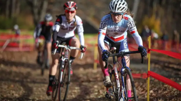 Stephen Hyde charges through the barriers on a muddy day of racing at the 2014 Cycle-Smart Northampton International. Photo provided by Verge NECXS