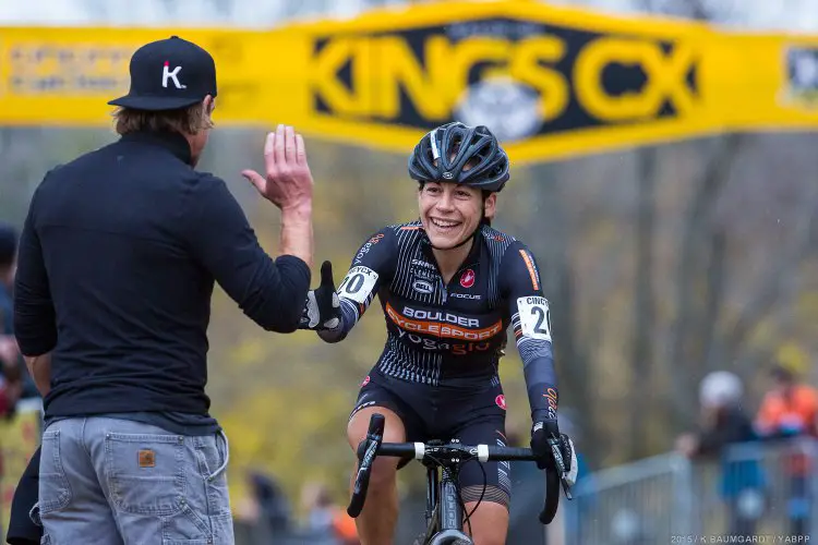 Crystal Anthony is all smiles after a second place finish at Kings CX.