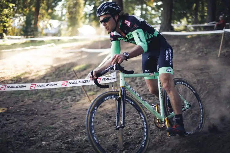 Aaron Bradford animated the race on his Single Speed. Photo by Derek Blagg