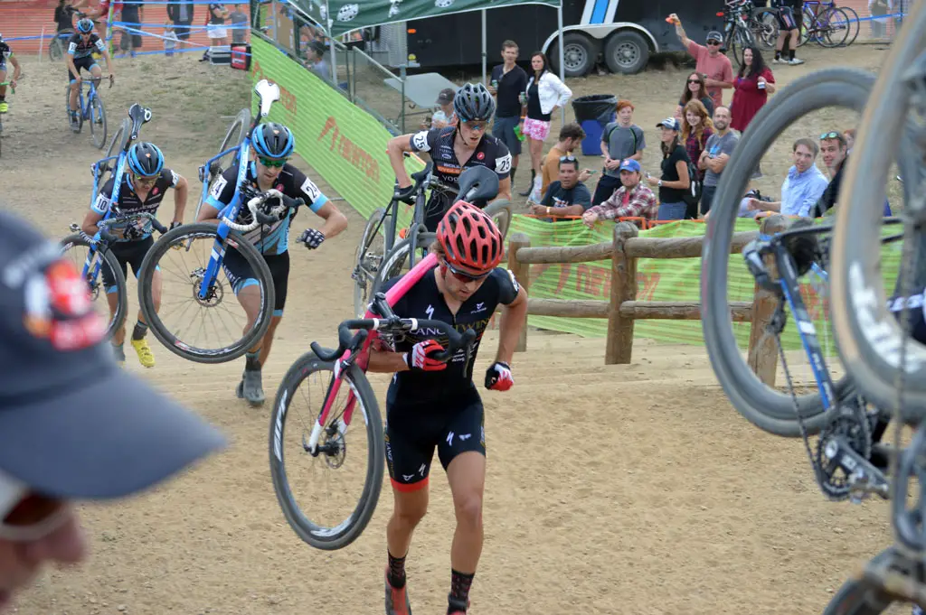 Jamey Driscoll (Raleigh-Clement) worked his way through the field to go to the line with Danny Summerhill. Driscoll finished second on the day. © Ali Whittier 