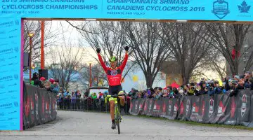 Raphael Gagne wins the 2015 Shimano Canadian Cyclocross Championships © Randy Lewis/lewisimages