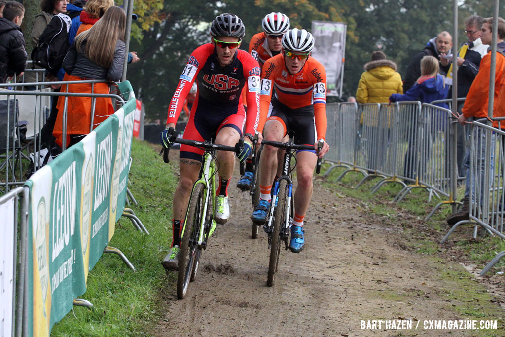 Andrew Dillman cracked the top 20 in the U23 race at the Valkenburg World Cup. © Bart Hazen