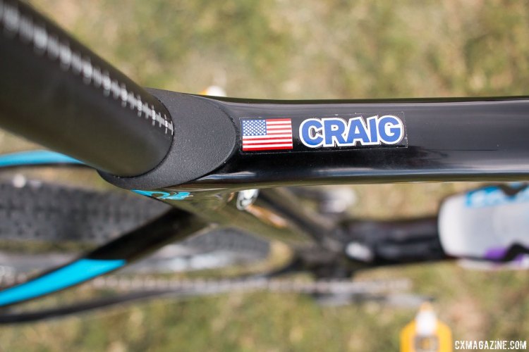 It wouldn't be a pro bike profile without a shot of a name decal? © Cyclocross Magazine