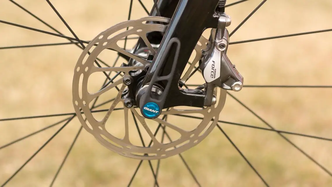 140mm SRAM Centerline rotors are equipped front and rear. © Cyclocross Magazine