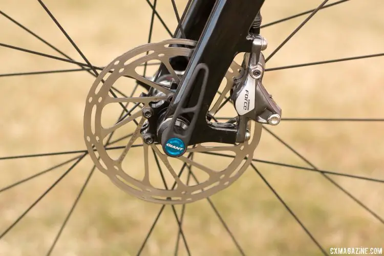 140mm SRAM Centerline rotors are equipped front and rear. © Cyclocross Magazine