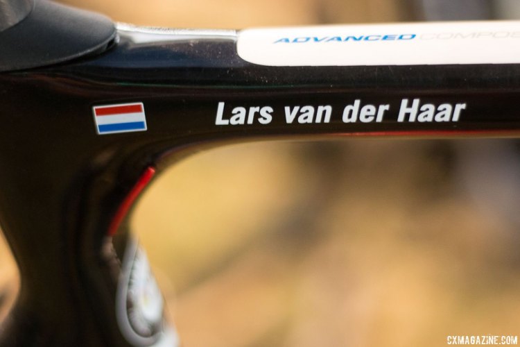 Lars van der Haar's Giant TCX Advanced cyclocross bike. CrossVegas 2015. © Cyclocross Magazine