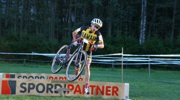 Martian Loo on his way to victory in the Estonian cyclocross national championship elite men's race. © Jüri Savitski / spordipartner.ee