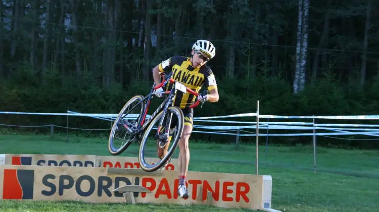 Martian Loo on his way to victory in the Estonian cyclocross national championship elite men's race. © Jüri Savitski / spordipartner.ee