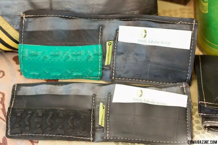 The Totally Tubular Designs bi-fold wallet sells for $45. © Cyclocross Magazine