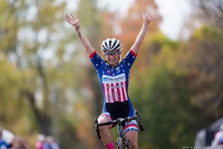 Ellen Nobel opened a gap early in the U23 Women's race, and held it for the win.