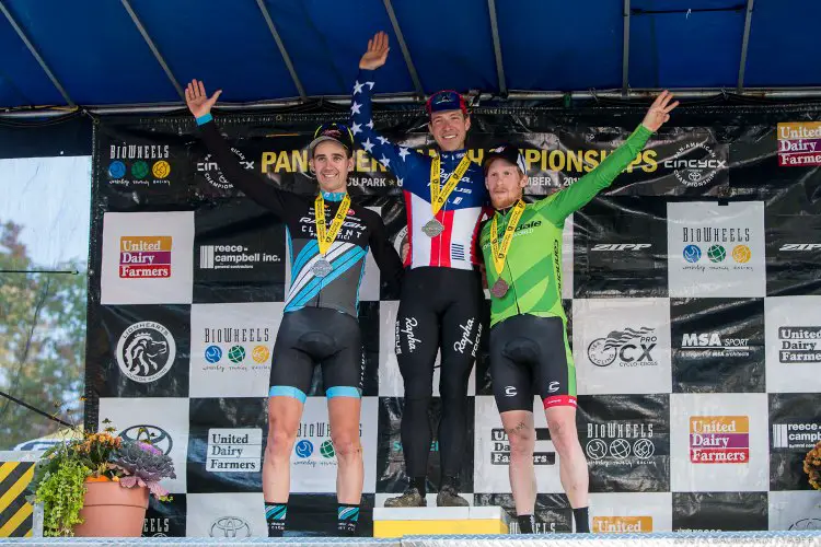 2015 Pan American Championships Elite Men's Podium: Jeremy Powers, Jamey Driscoll and Stephen Hyde.