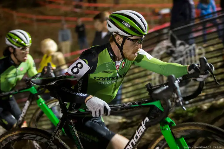 Stephen Hyde passed teammate Curtis White to chase down the lead group. © Kent Baumgardt