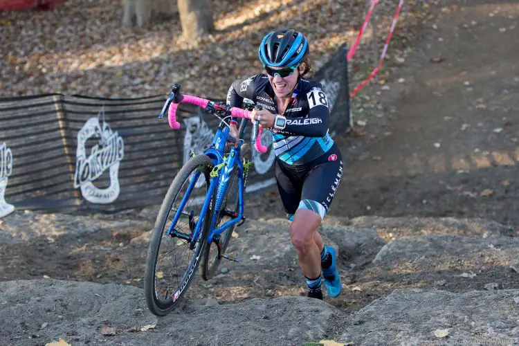 A massive effort from Caroline Mani gained her more than 15 places and secured her the third step on the podium. © Kent Baumgardt