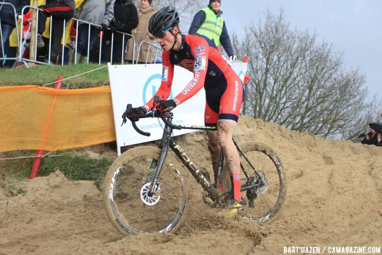 The American team was out in full force in the Juniors race at the Koksijde World Cup © Bart Hazen